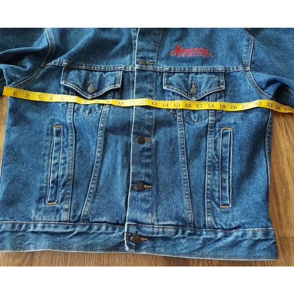 RARE BLUE DENIM JACKET BUTTERFIELD STAGE Silverton Las Vegas Size Large 90's - Picture 10 of 11